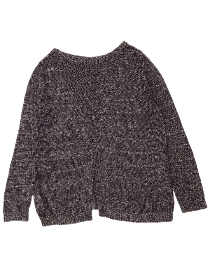 Suéter feminino Marks & Spencer com gola canoa Reino Unido 12 médio azul marinho