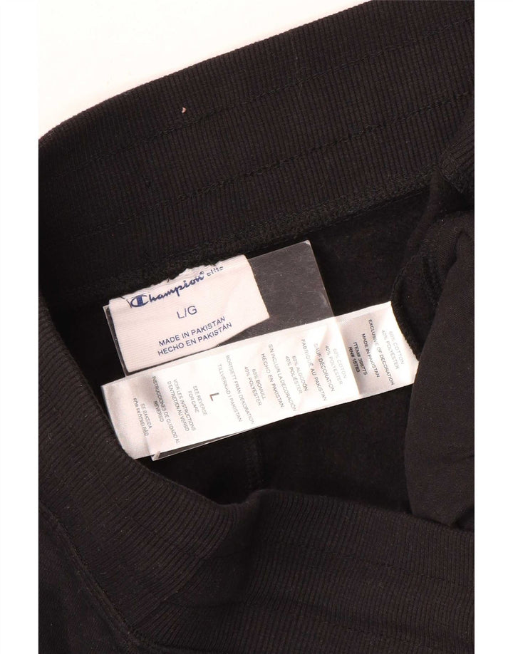 Calça de treino masculina Champion grande de algodão preto