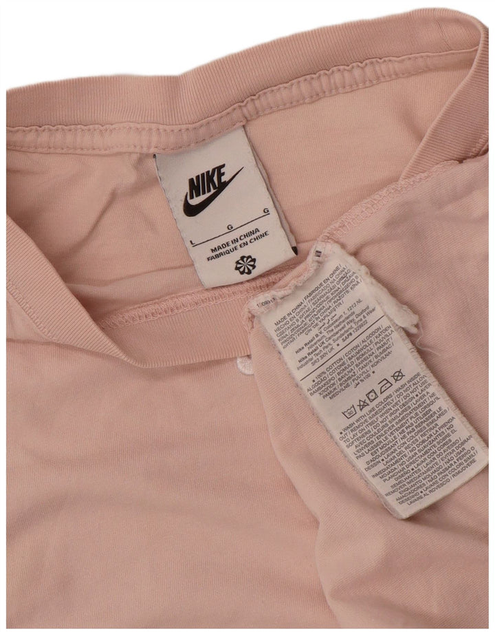 Camiseta masculina Nike grande algodão rosa