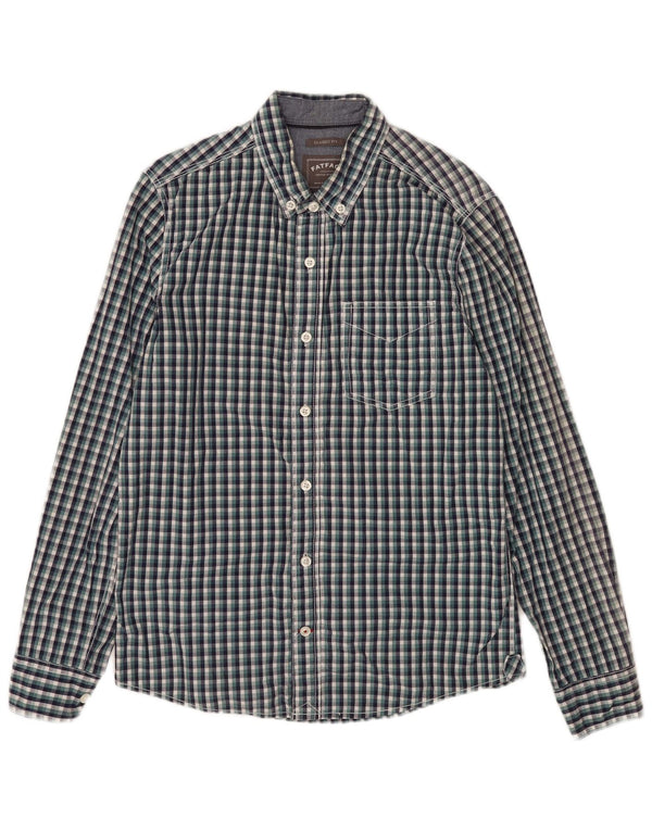 Fat Face Mens Classic Fit Camisa Pequena Algodão Multicolorido Gingham