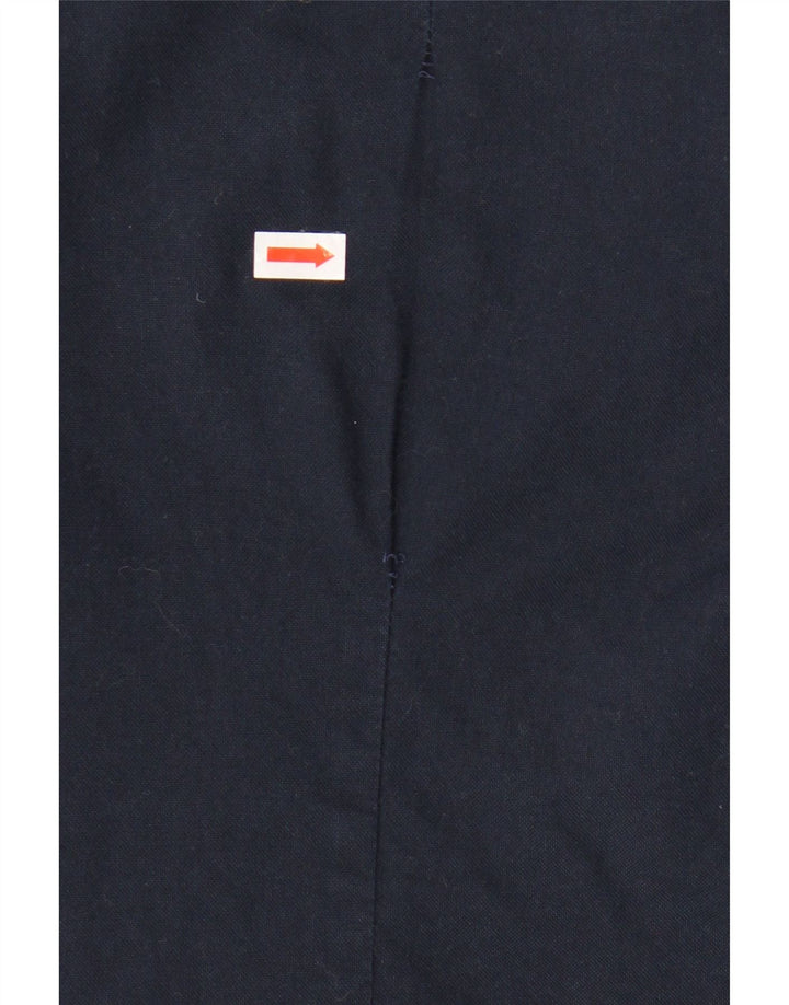 Camisa masculina REISS Slim Fit pequena algodão azul marinho