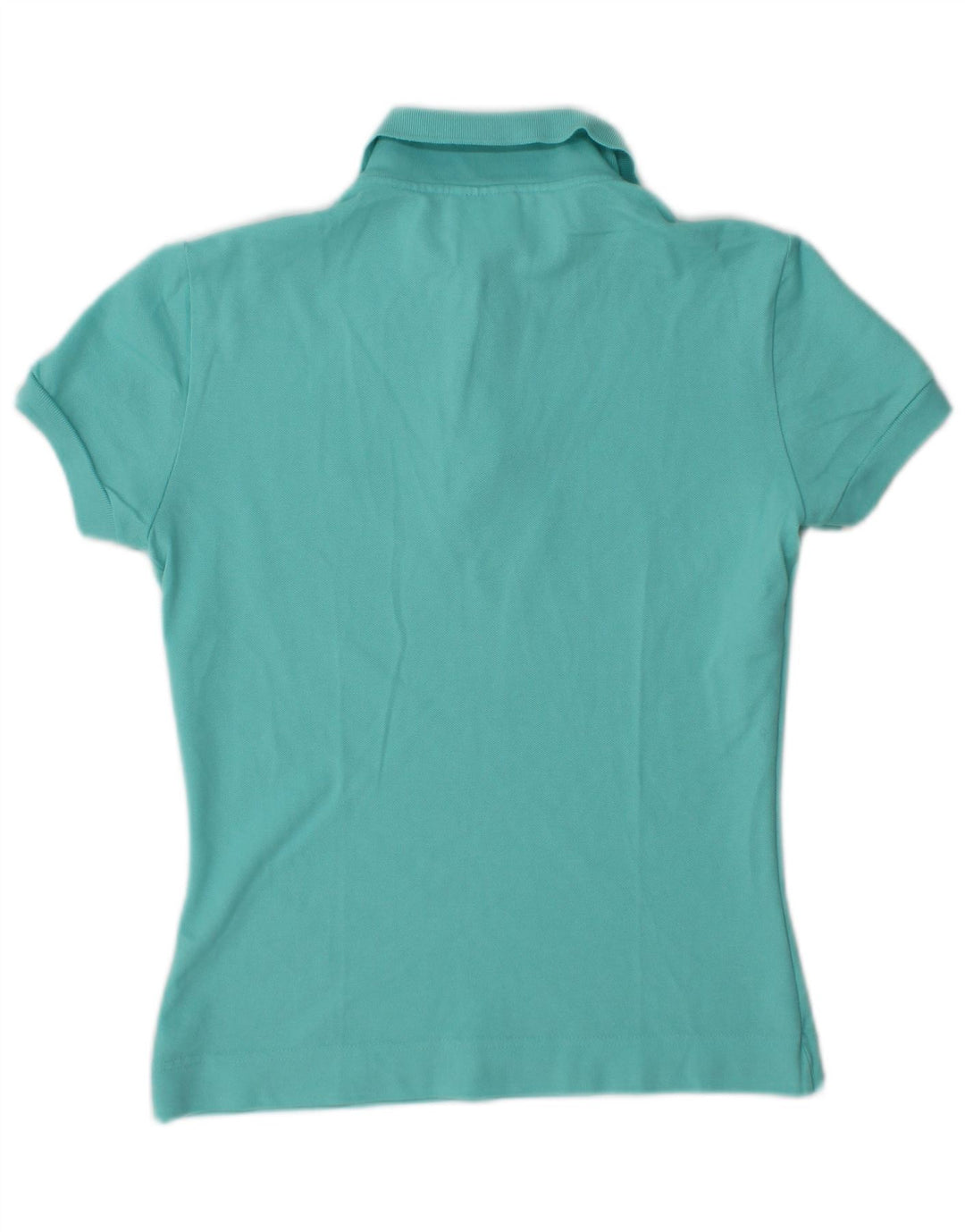 Camisa polo feminina Lacoste tamanho 40 algodão turquesa médio