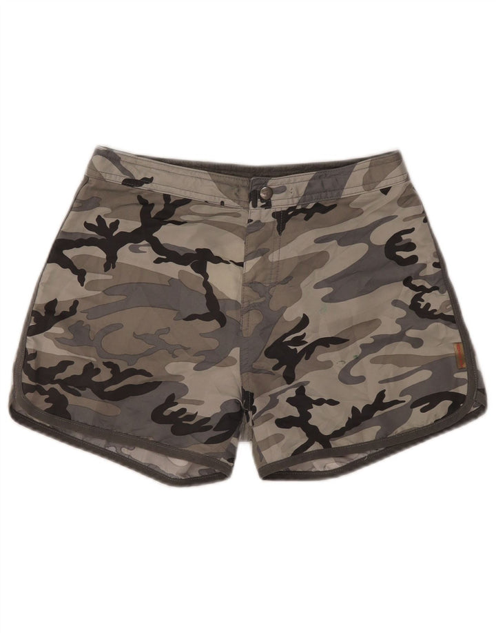 Shorts feminino casual VANS W27 pequeno cinza camuflado