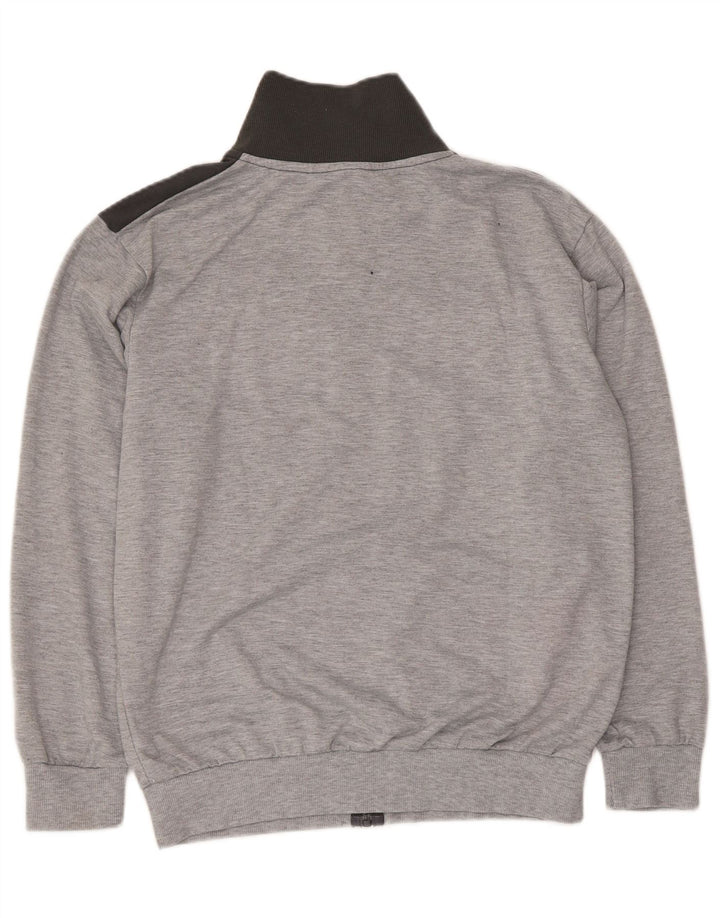 Kappa Mens Treino Top Jaqueta Cinza Médio Colourblock Poliéster