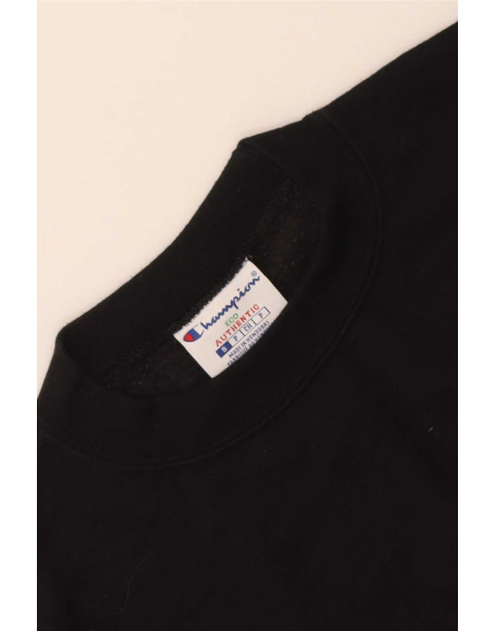 Jumper de moletom feminino Champion Regular Fit UK 10 pequeno algodão preto