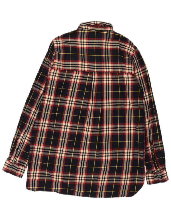 Zara Camisa feminina de flanela Trafaluc Regular Fit média xadrez multicolorida