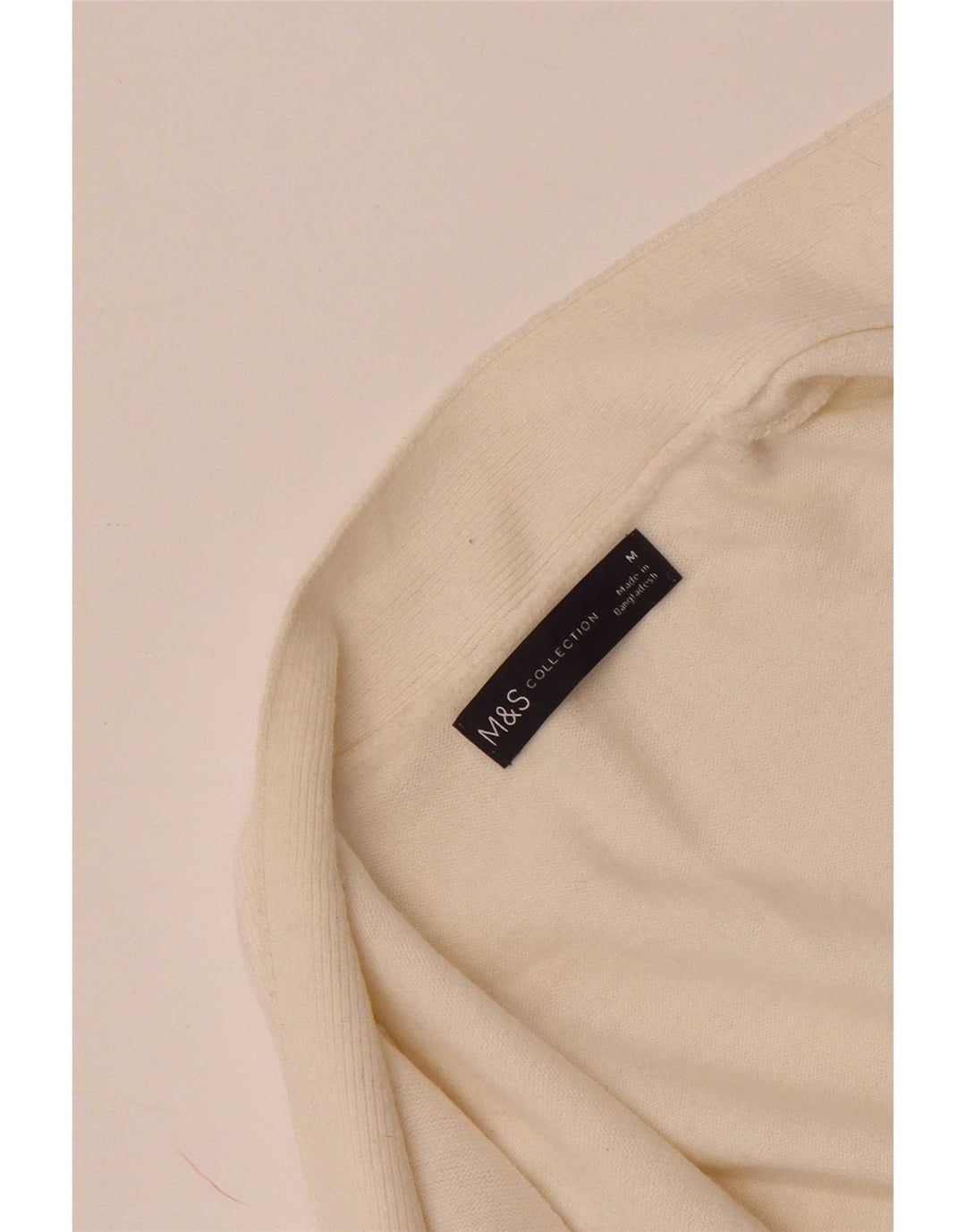 Suéter cardigã aberto feminino Marks & Spencer Reino Unido 14 médio branco