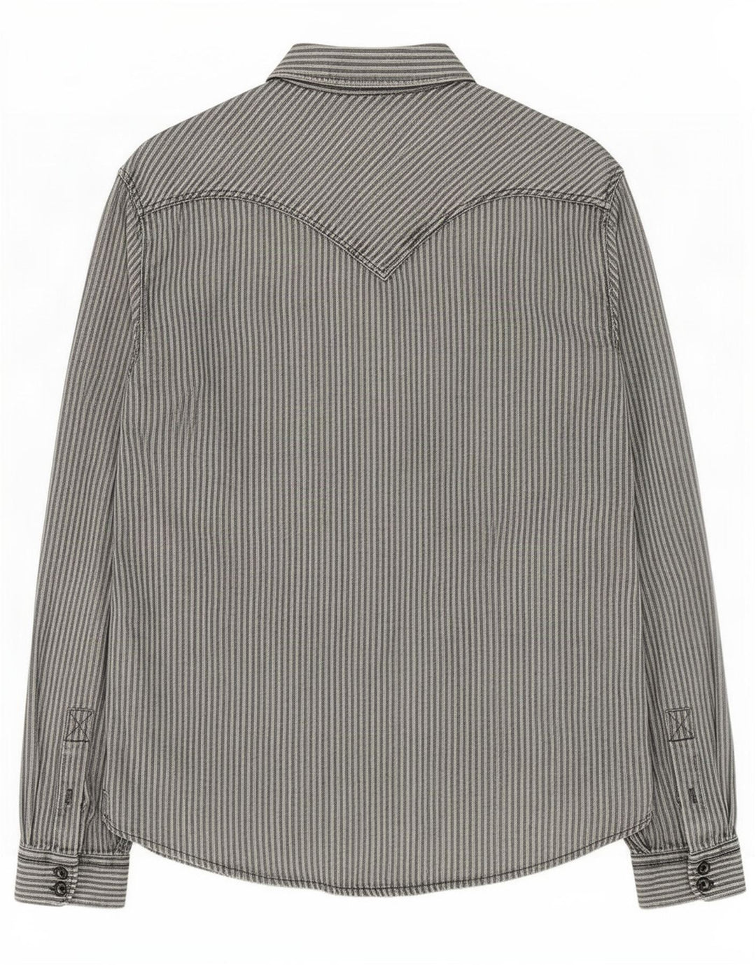 Camisa masculina Levi's grande algodão listrado cinza