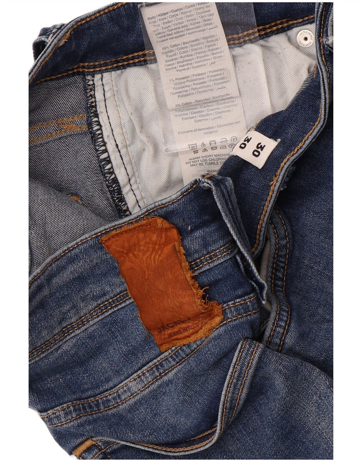 JACK & JONES Mens Jeans Slim W30 L30 Azul Algodão