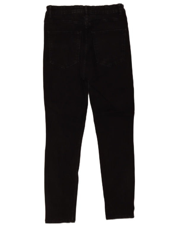 Calça jeans skinny feminina Zara EU 42 grande W32 L26 algodão preto