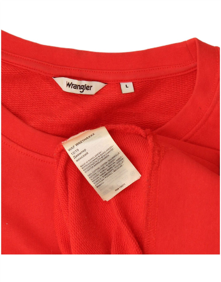 Wrangler moletom masculino jumper grande algodão vermelho
