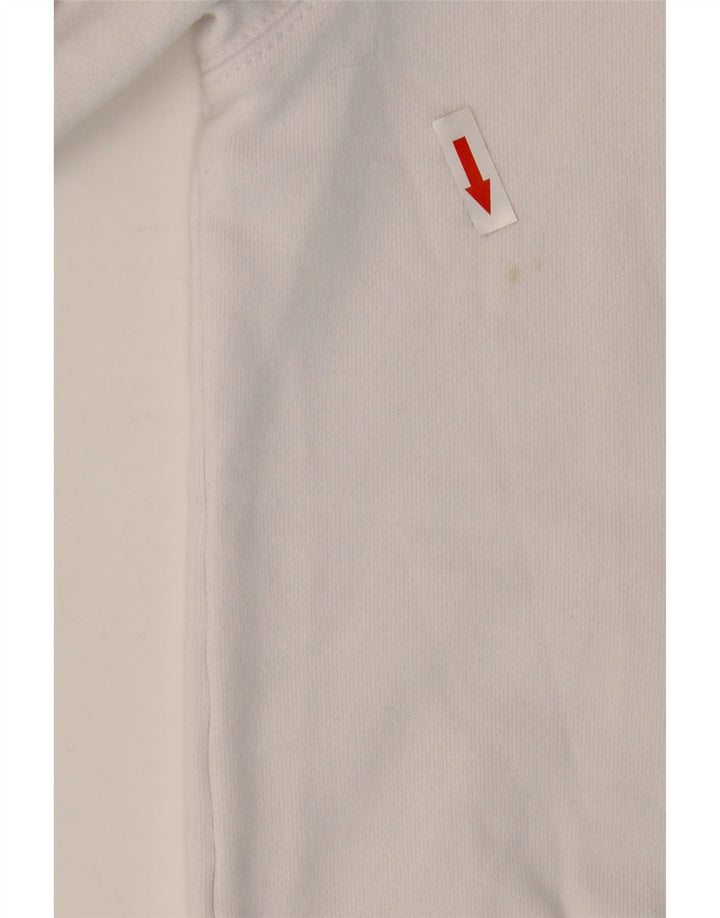 Moletom gráfico masculino Lacoste tamanho 3 pequeno algodão branco