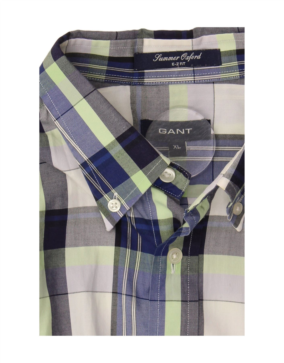Camisa masculina GANT XL azul xadrez algodão