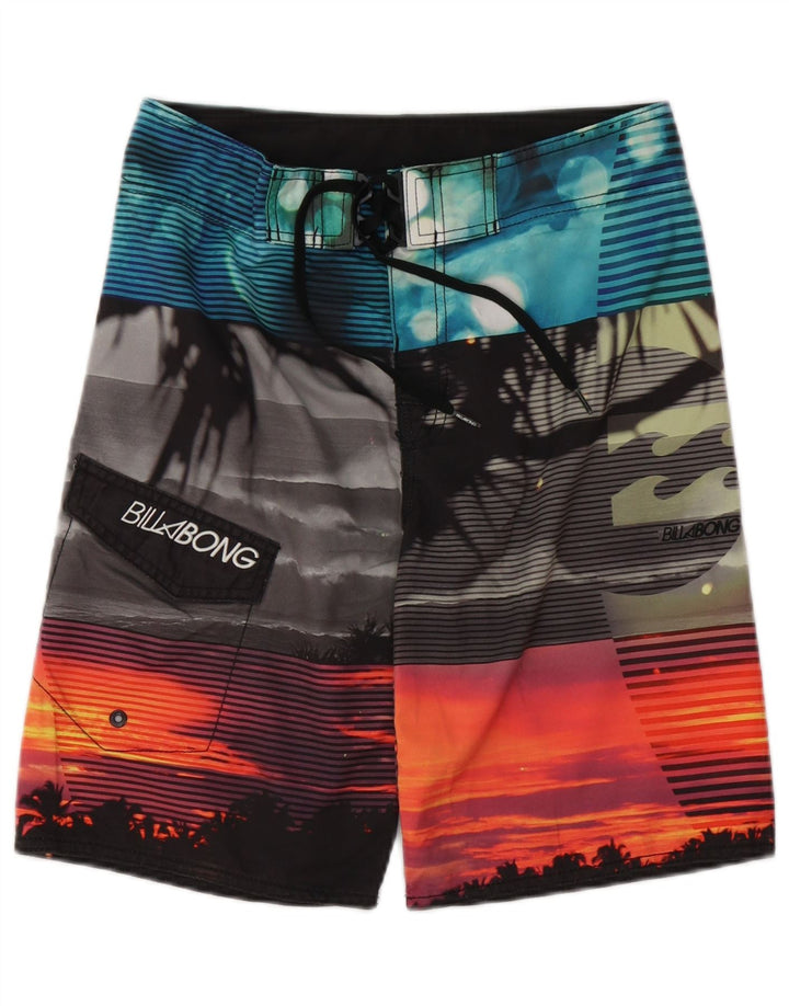 Shorts de natação masculino Billabong gráfico médio listrado multicolorido