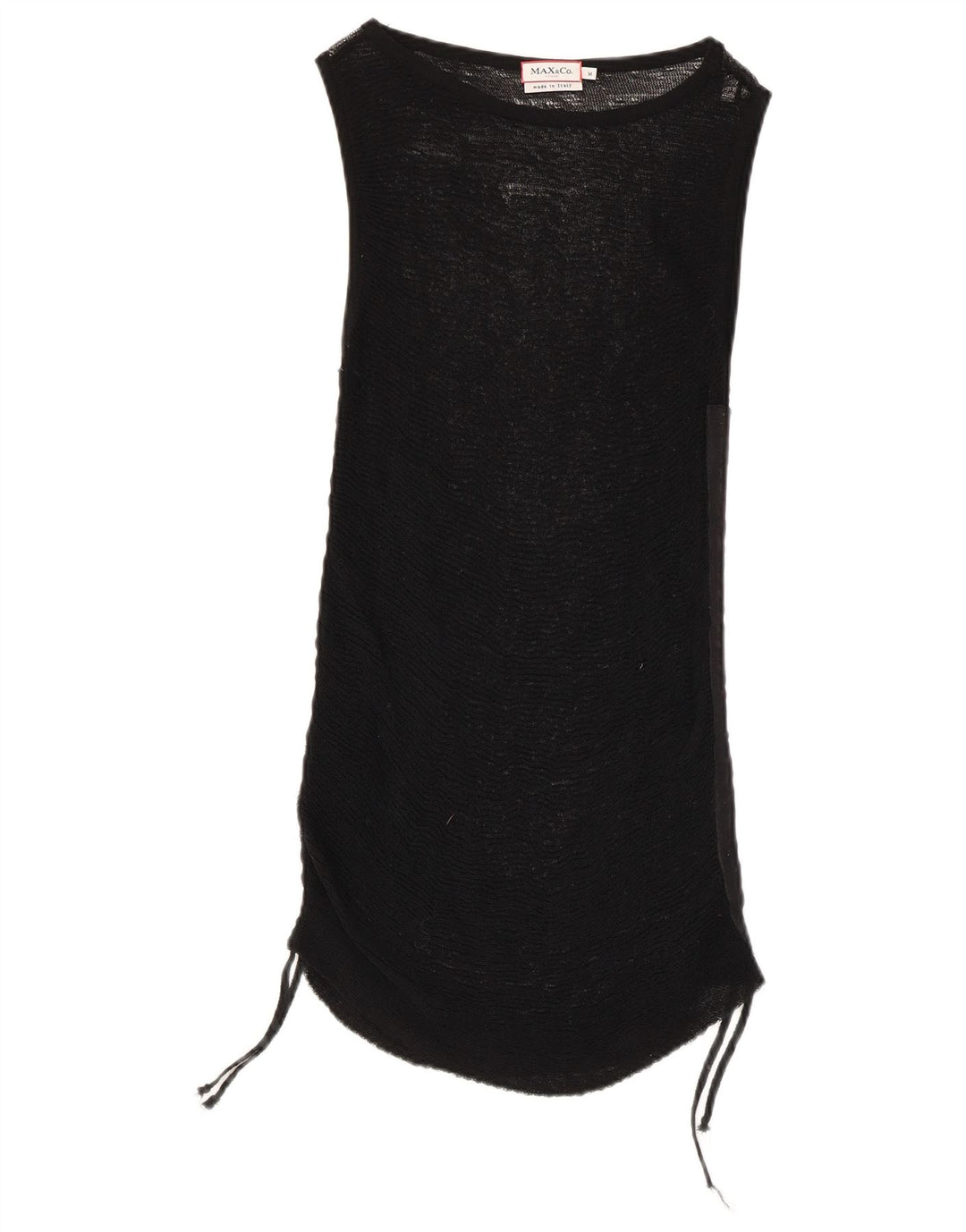 Colete feminino transparente Max & Co. Top UK 12 médio preto