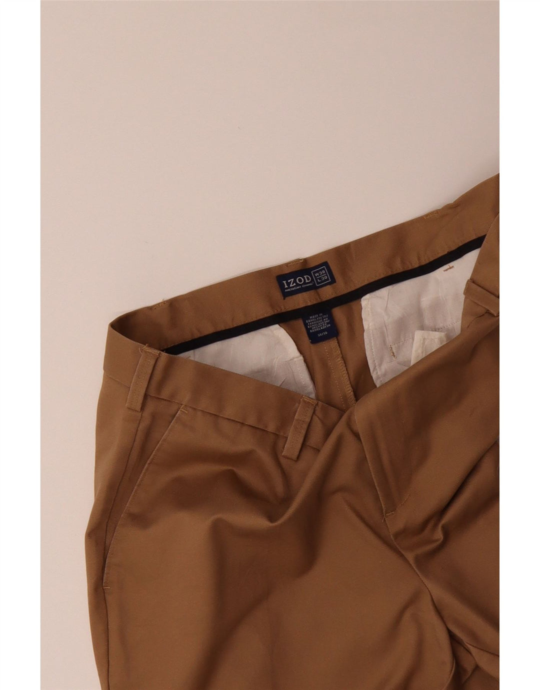 IZOD Mens Straight Chino Trousers W38 L30 Brown Cotton Vintage Izod and Second-Hand Izod from Messina Hembry 