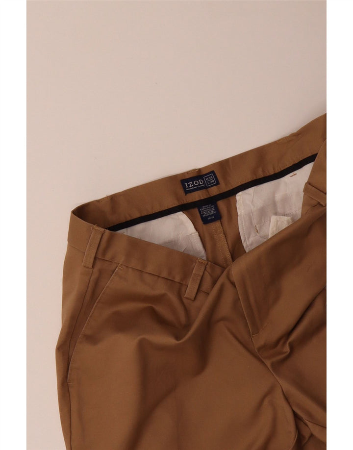 IZOD Mens Straight Chino Trousers W38 L30 Brown Cotton Vintage Izod and Second-Hand Izod from Messina Hembry 