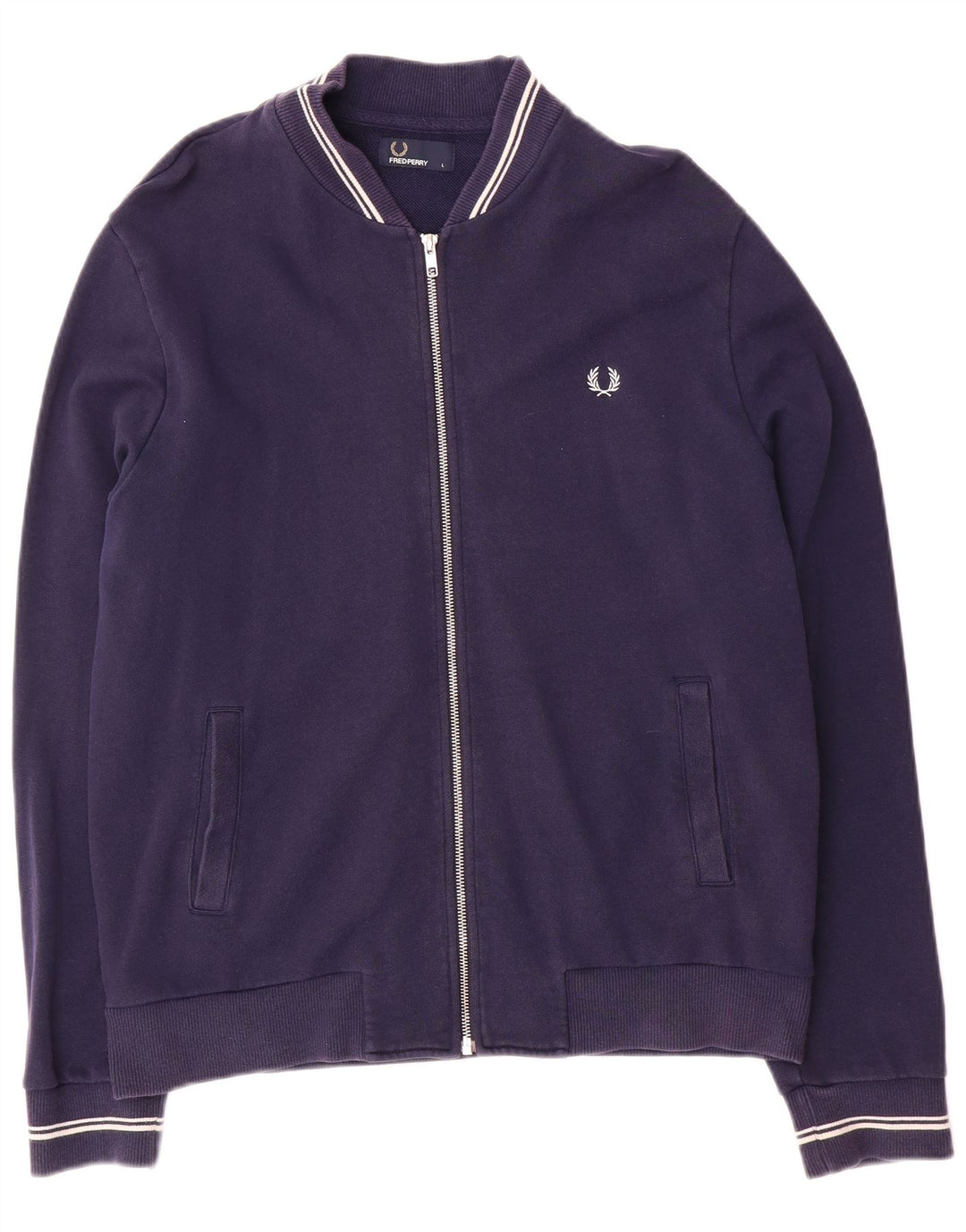 Jaqueta masculina de agasalho Fred Perry grande algodão azul marinho