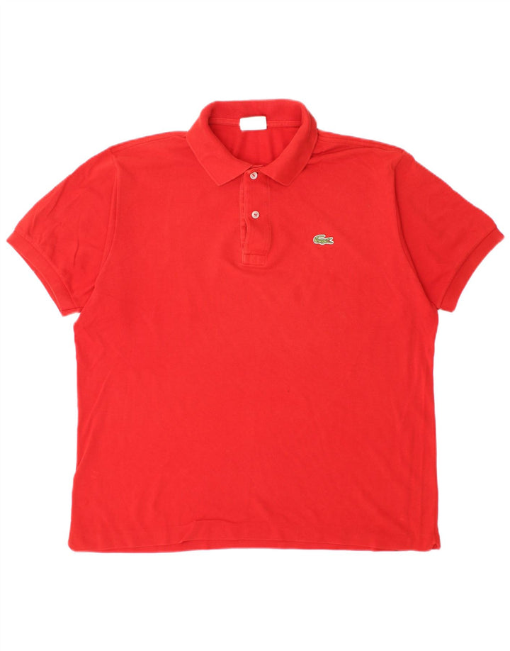 Camisa polo masculina Lacoste tamanho 5 grande algodão vermelho