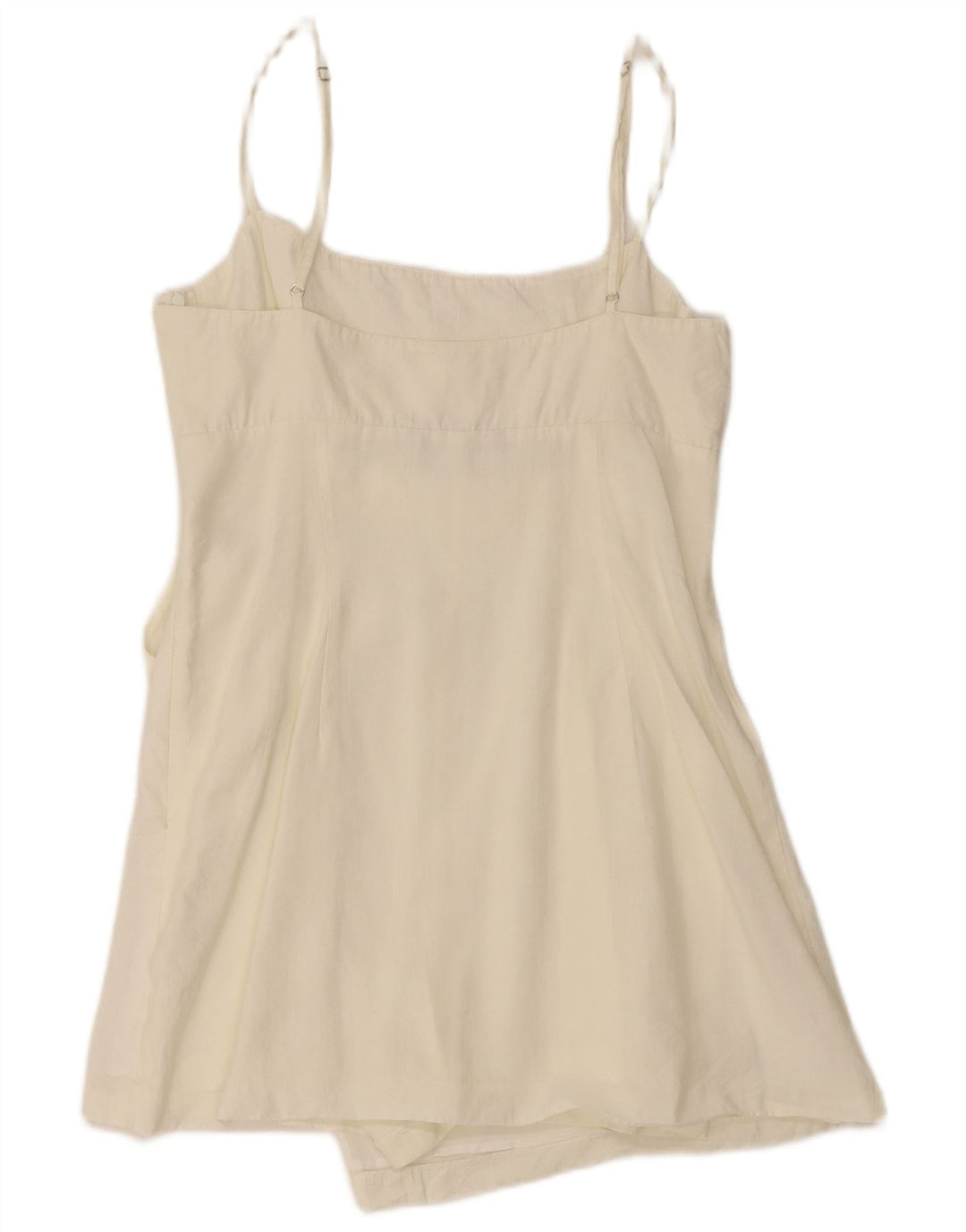 Túnica feminina Zara com gravata frontal UK 12 Lyocell branco médio
