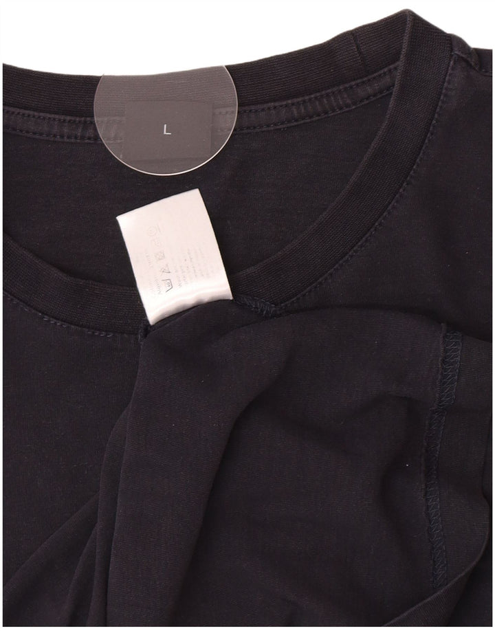 Camiseta feminina Hugo Boss grande algodão preto