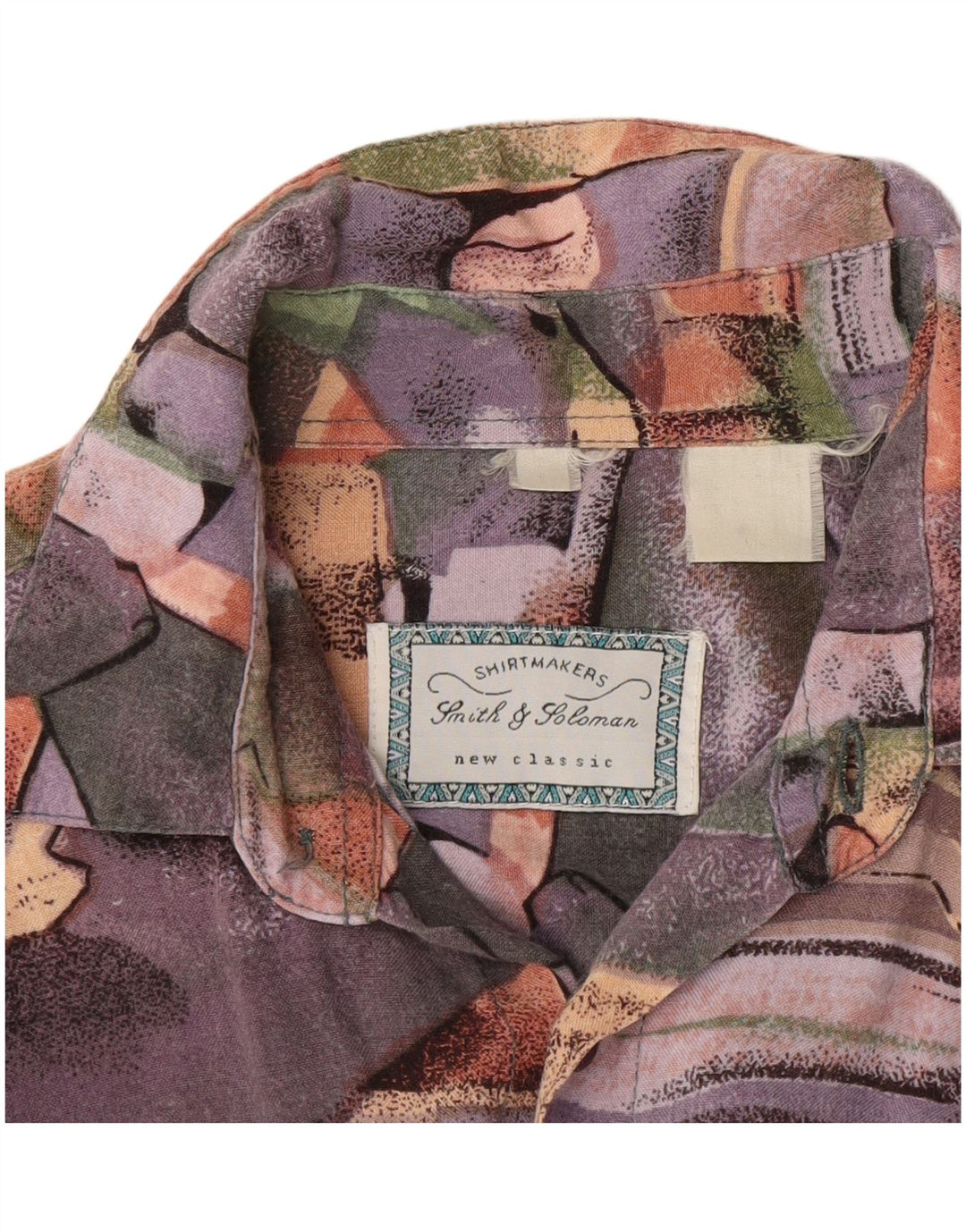 Camisa masculina vintage grande patchwork multicolorido
