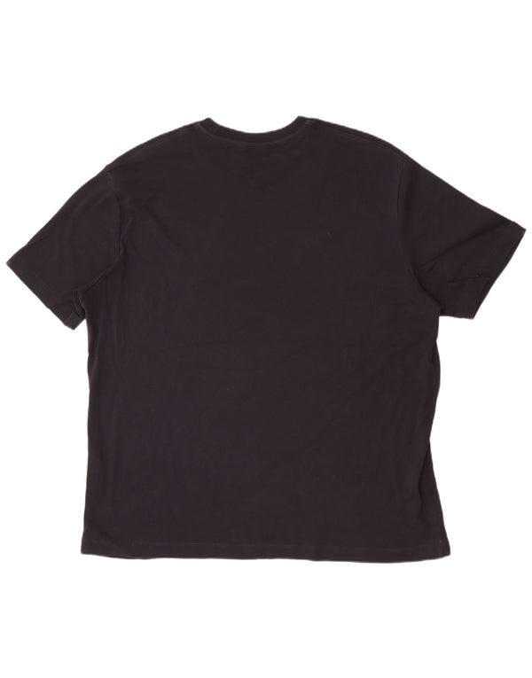Camiseta masculina Massimo Dutti Top 2XL algodão azul marinho