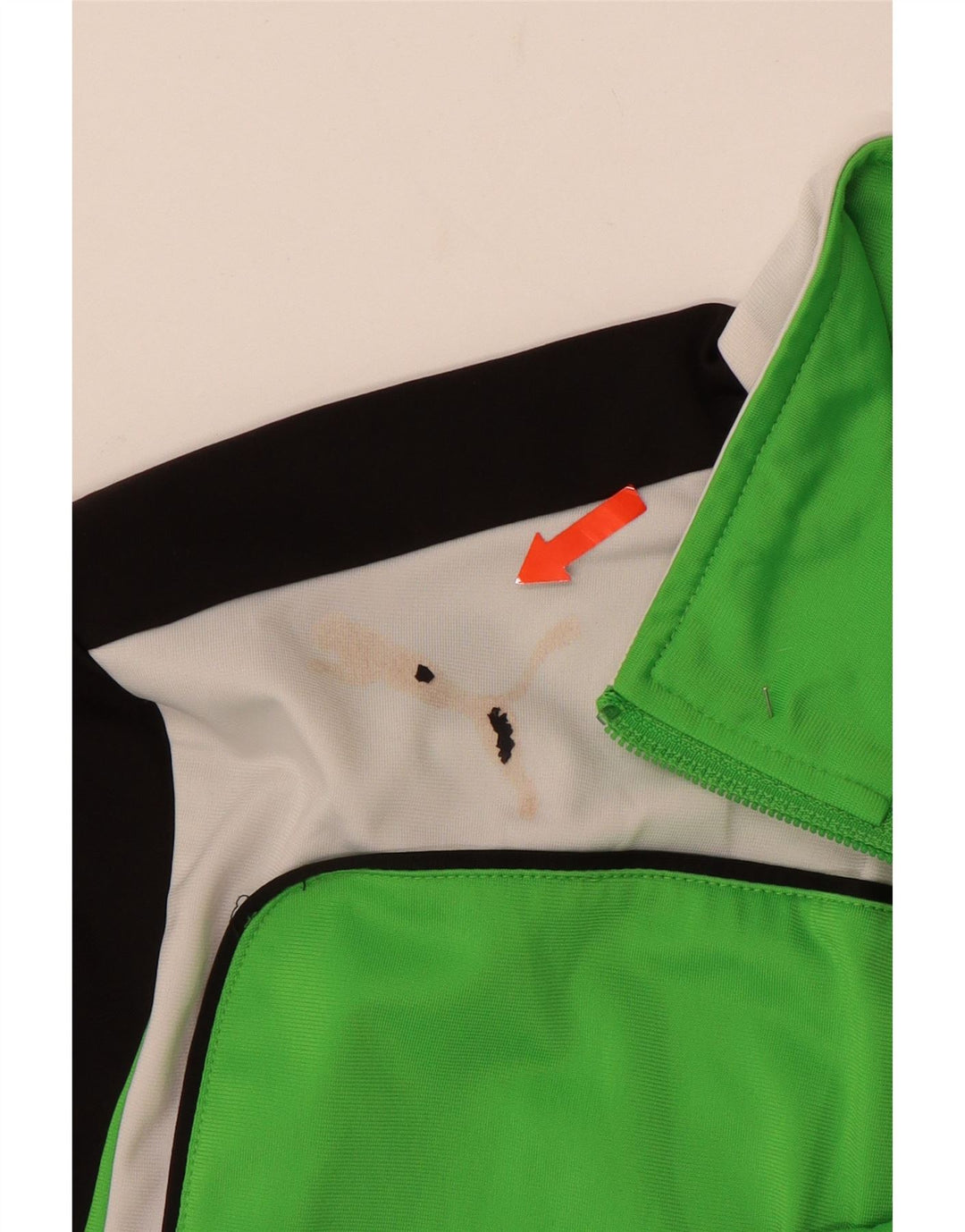 Casaco de treino PUMA Boys 15-16 anos verde colorblock poliéster