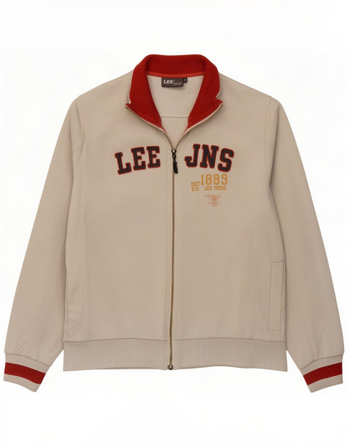 Lee Mens Graphic Tracksuit Top Jaqueta XL Algodão Branco