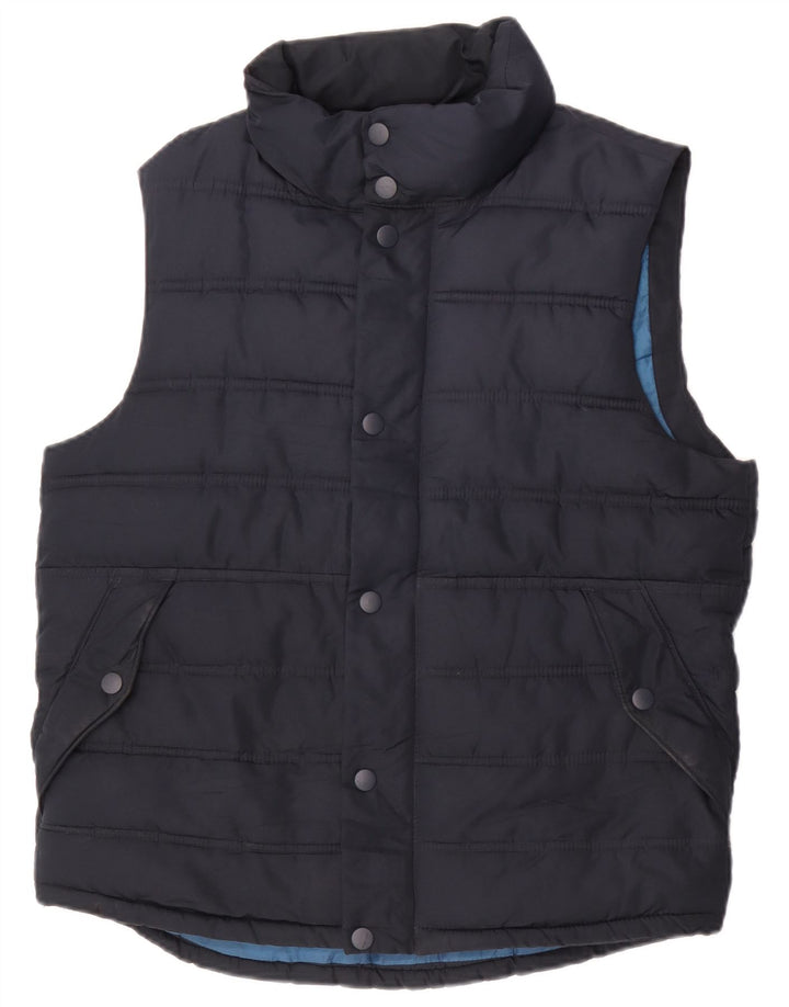 Colete acolchoado masculino Gap UK 36 pequeno poliéster azul marinho
