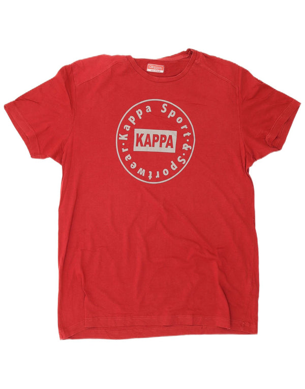 Camiseta gráfica masculina Kappa Top 2XL algodão vermelho