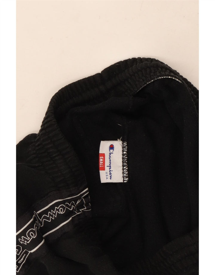 CHAMPION Calça de treino masculina gráfica pequena preta