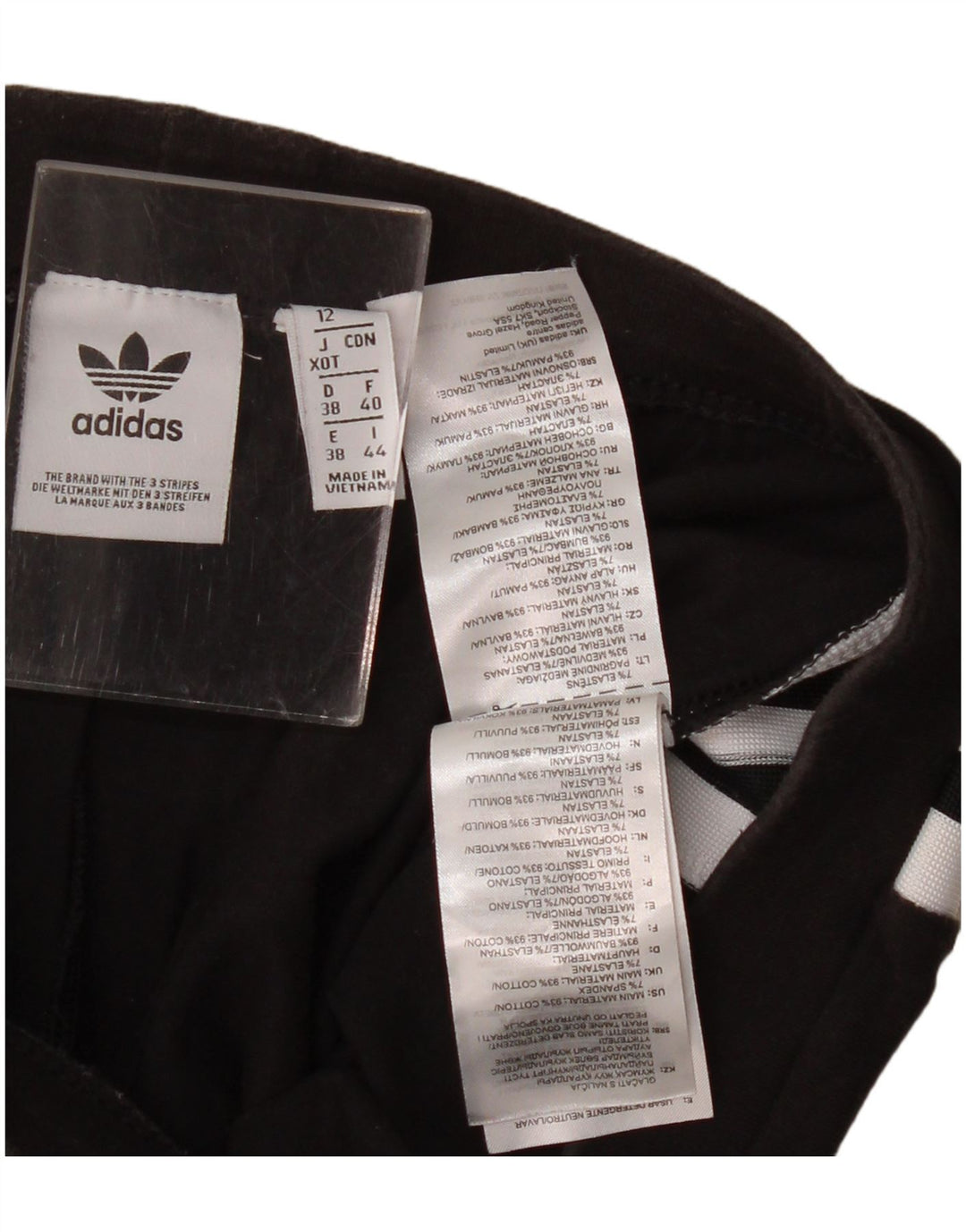 Leggings Adidas Femininas UK 12 Médio Algodão Preto