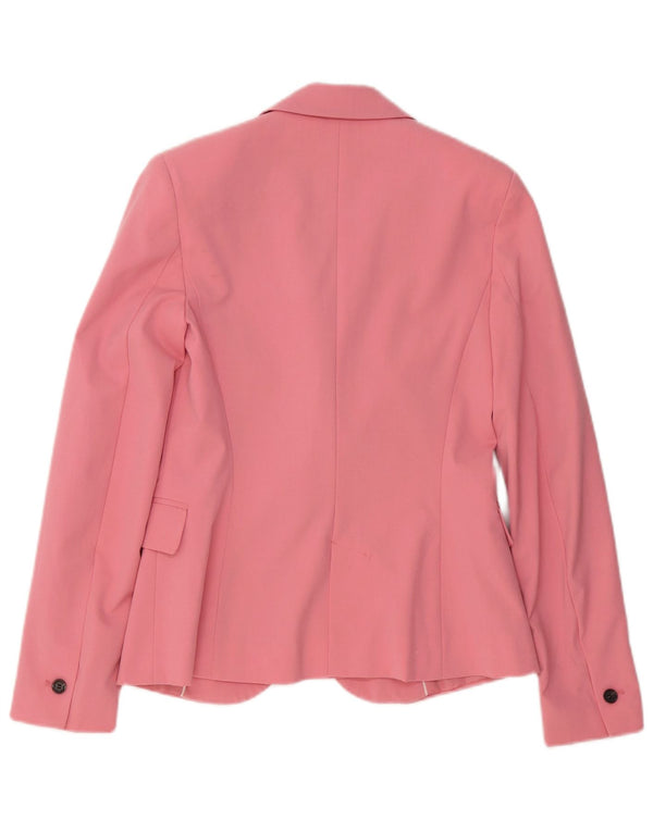 Jaqueta blazer feminina Zara com 1 botão EU 34 2XS rosa poliéster
