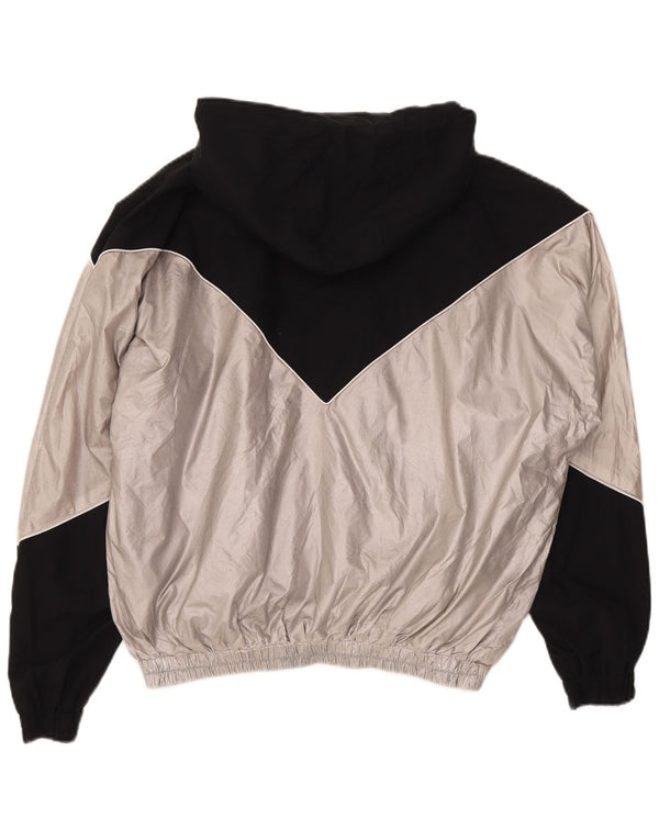 Topshop feminino com capuz jaqueta top UK 14 médio preto colorblock