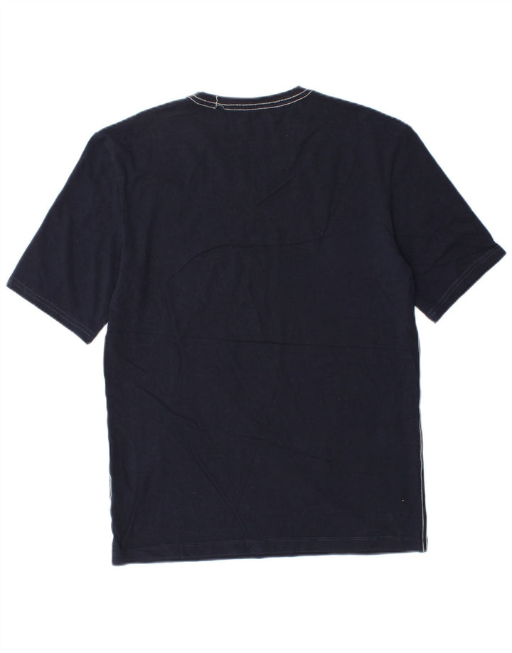 Guess Camiseta masculina gráfica Top médio algodão azul marinho