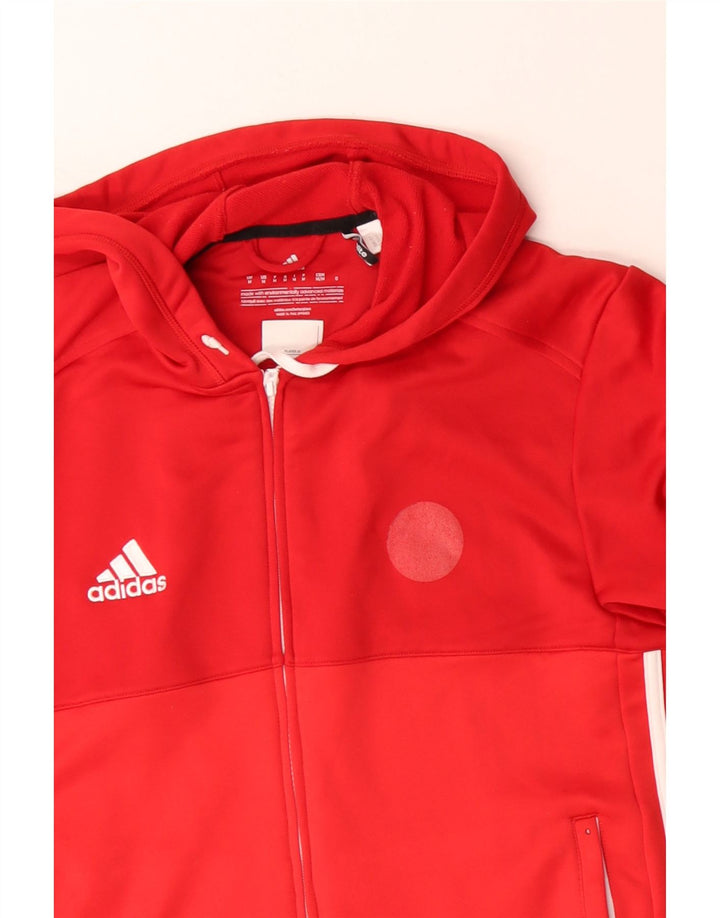 Adidas Mens Climalite Zip Hoodie Suéter Médio Poliéster Vermelho