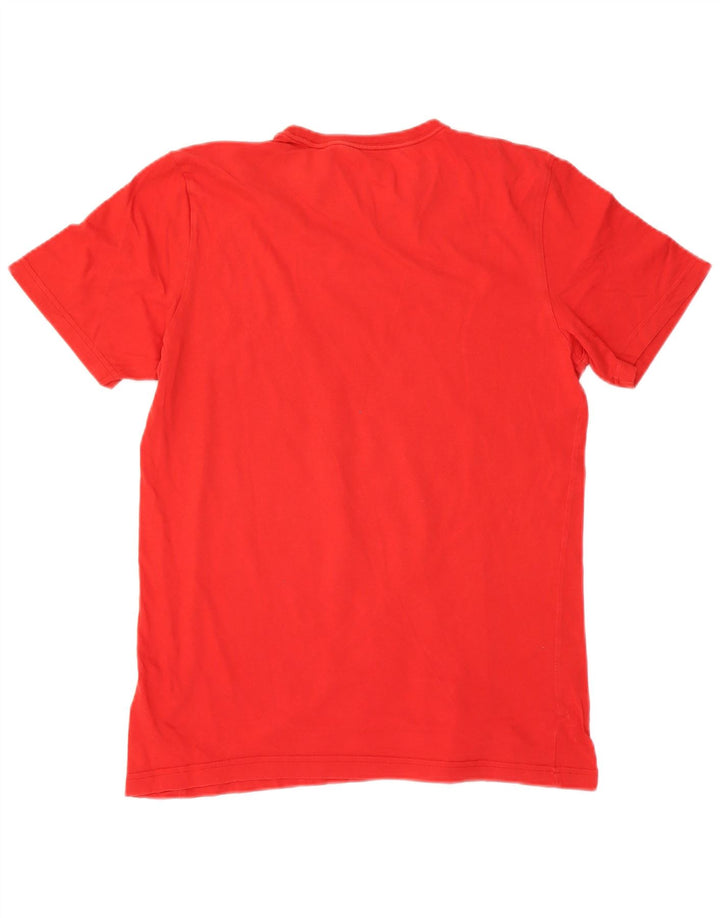 Adidas Mens Graphic T-Shirt Top Médio Algodão Vermelho