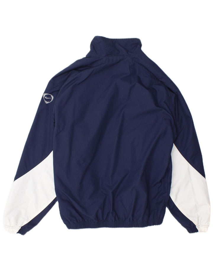 Jaqueta bomber masculina Nike UK 35/37 pequena azul marinho colorblock nylon