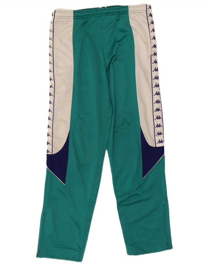 Calça masculina Kappa com estampa gráfica grande bloco colorido verde