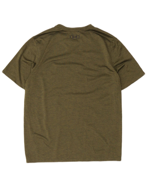 Camiseta masculina Under Armour Top médio cáqui salpicado