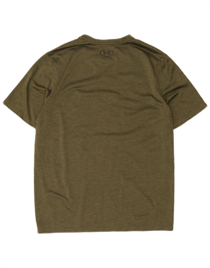 Camiseta masculina Under Armour Top médio cáqui salpicado