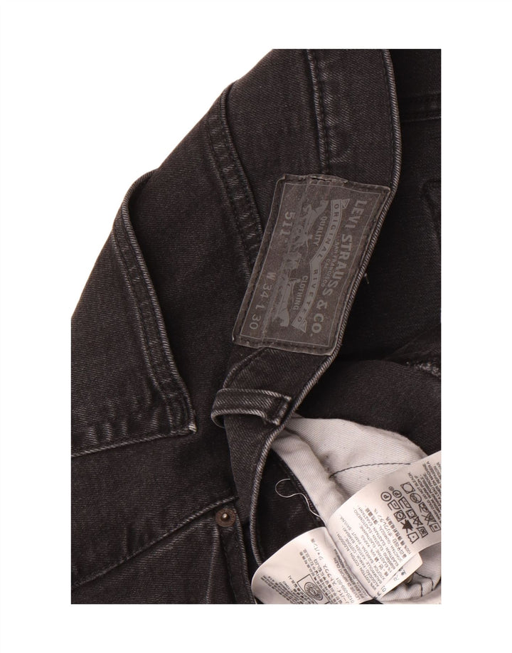 Jeans Levis 511 Slim Masculino W34 L30 Algodão Preto