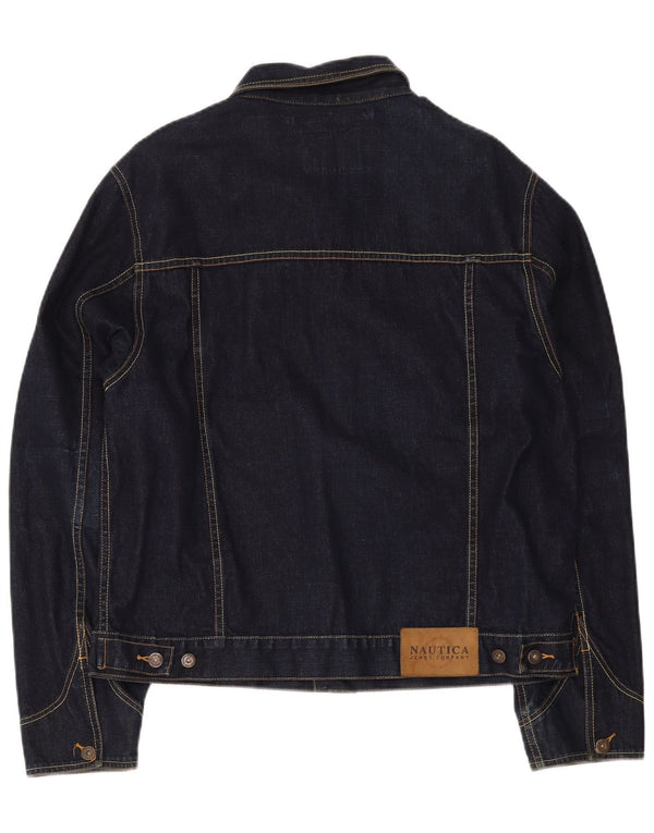 Jaqueta jeans masculina Nautica UK 42 XL azul marinho algodão