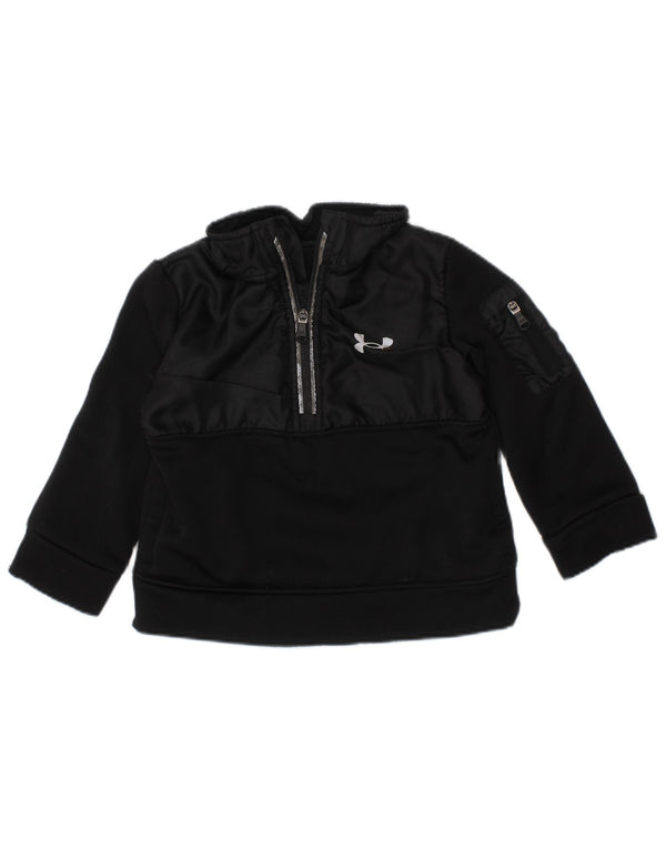 Suéter UNDER ARMOUR para bebês meninos com zíper e gola 12-18 meses preto