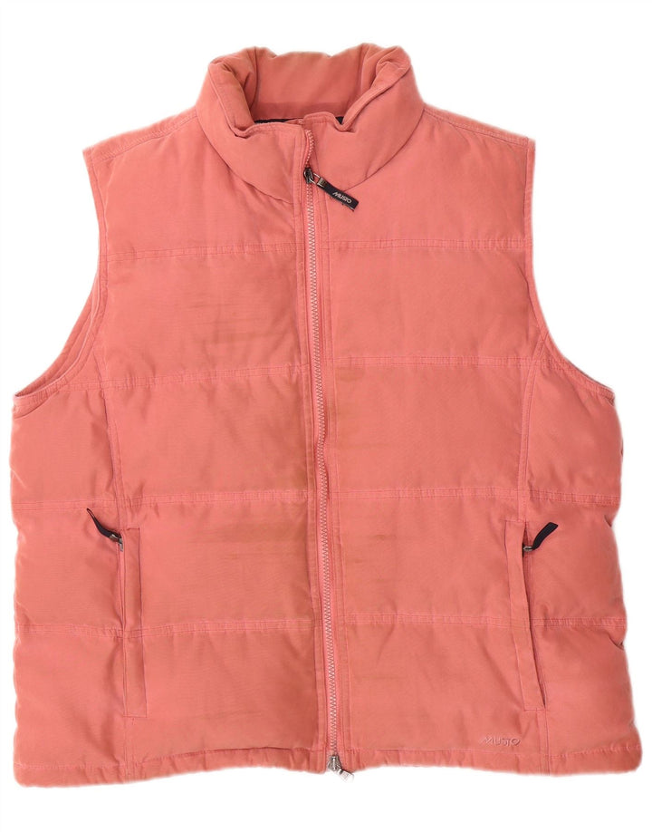 Colete acolchoado feminino Musto UK 16 grande poliéster rosa