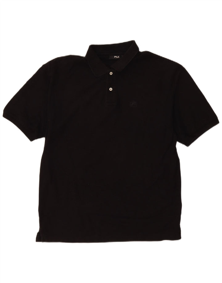 Camisa Polo Masculina Fila XL Algodão Preto