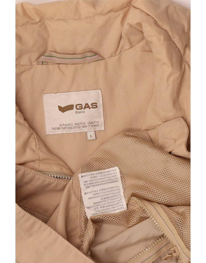 Jaqueta corta-vento feminina Gas Regular Fit UK 16 grande algodão bege