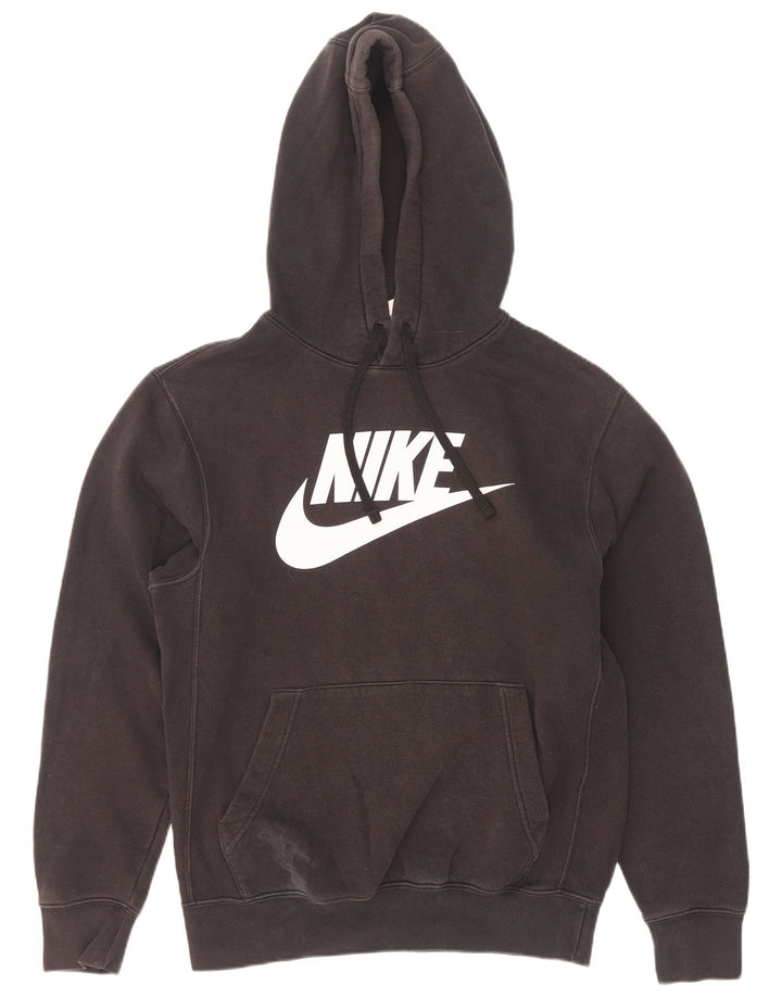 Jumper com capuz gráfico masculino Nike pequeno algodão preto