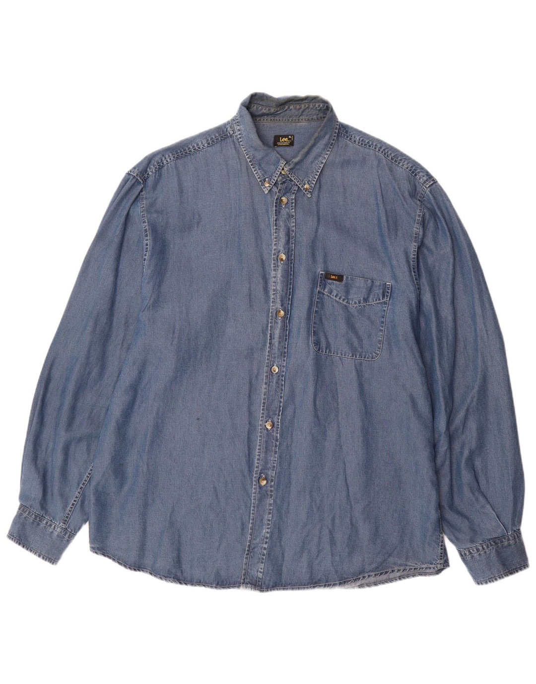 Camisa masculina LEE XL azul Tencel